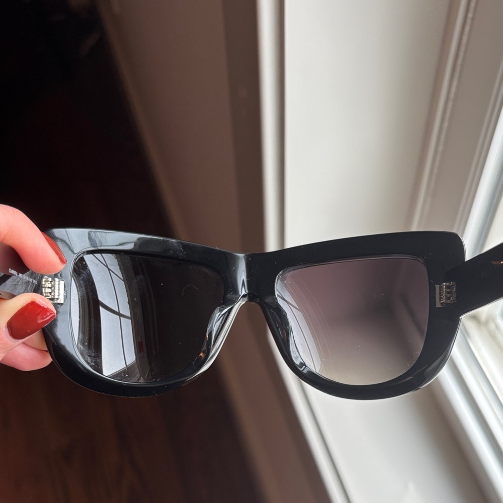 Celine Black Frame Sunglasses with Gray Gradient Lenses - Picture 6 of 8